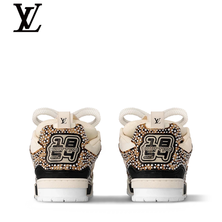 Cream Rhinestone-Detail Skate Sneakers | Sizes 38–46