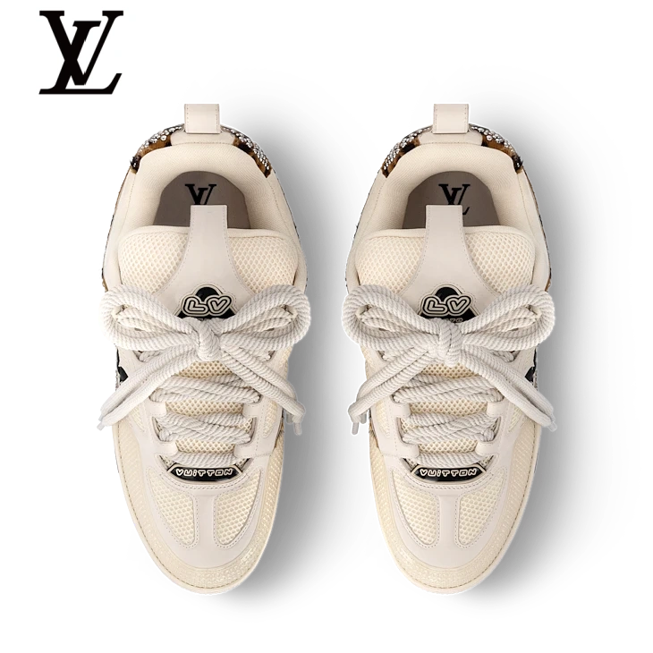 Cream Rhinestone-Detail Skate Sneakers | Sizes 38–46