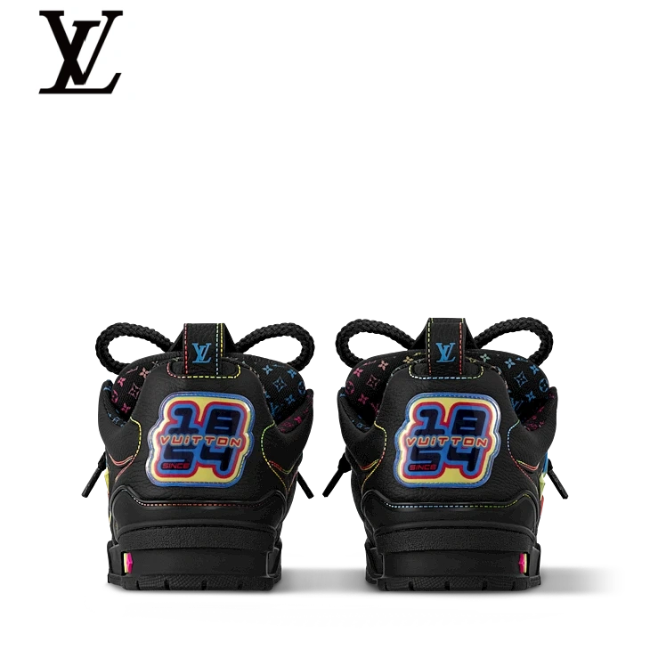 Black & Rainbow Skate Sneakers | Sizes 38–46