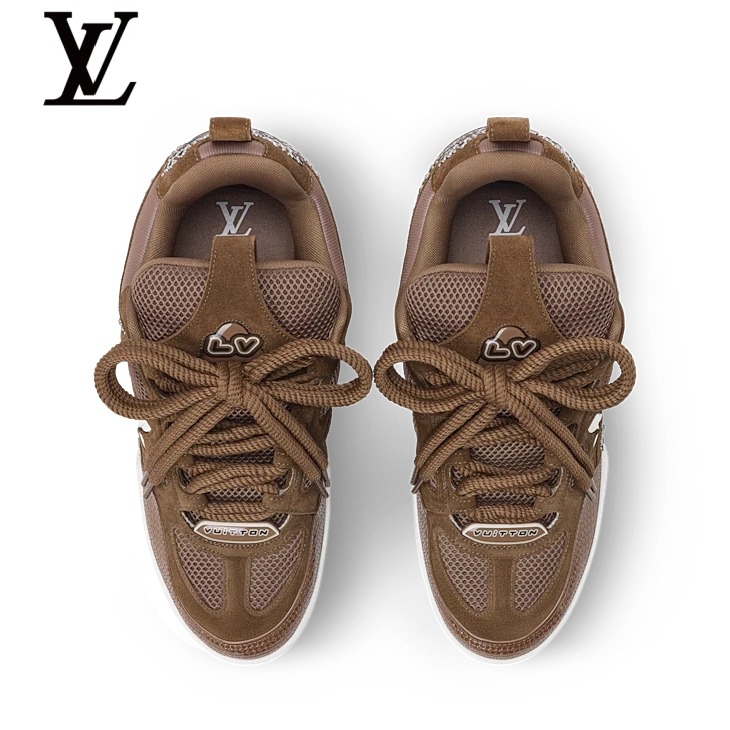 Brown Rhinestone-Detail Skate Sneakers | Sizes 38–46