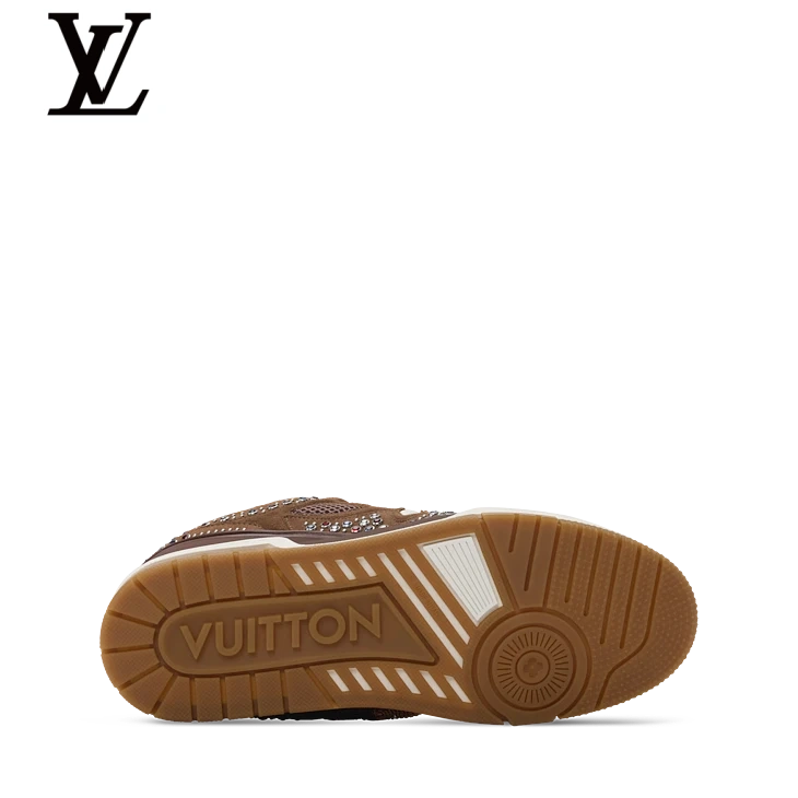 Brown Rhinestone-Detail Skate Sneakers | Sizes 38–46