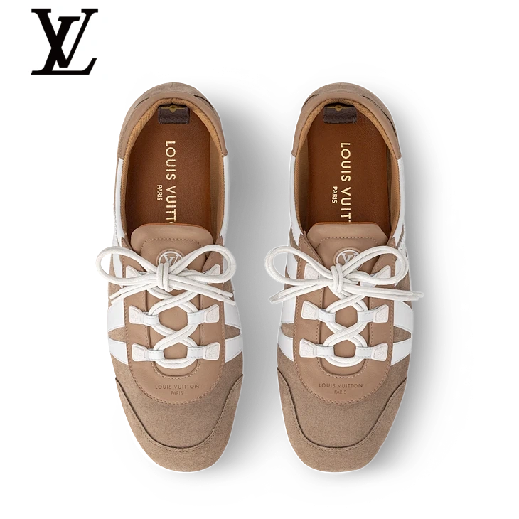 Khaki & White Retro Sneakers | Sizes 38–46