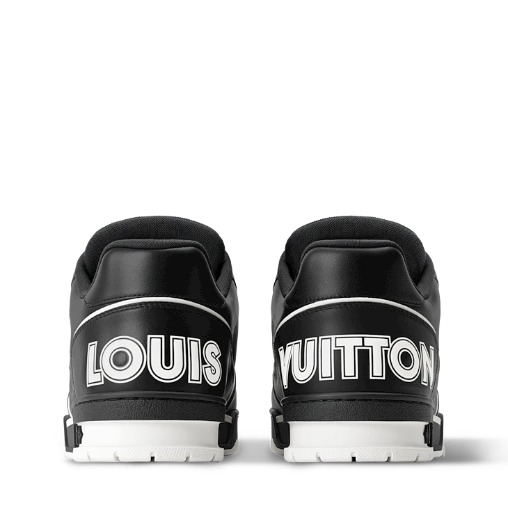 Black & White Graphic Trainer Sneakers