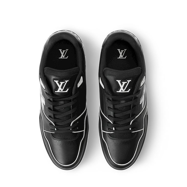Black & White Graphic Trainer Sneakers