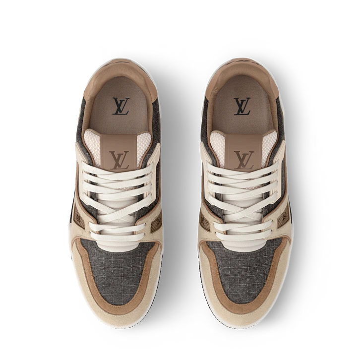 Brown & Beige Trainer Sneakers