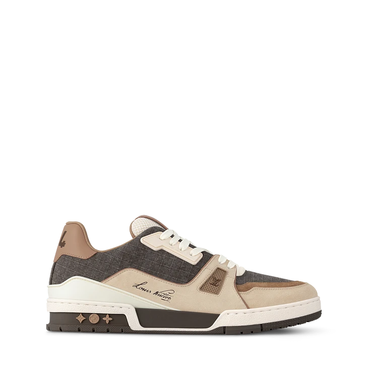 Brown & Beige Trainer Sneakers