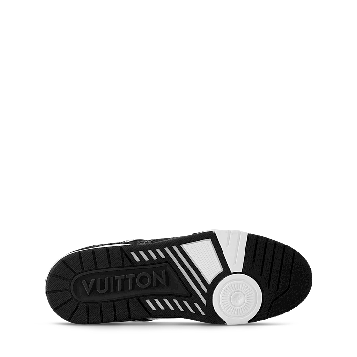 Black & White Monogram-Pattern Trainer Sneakers