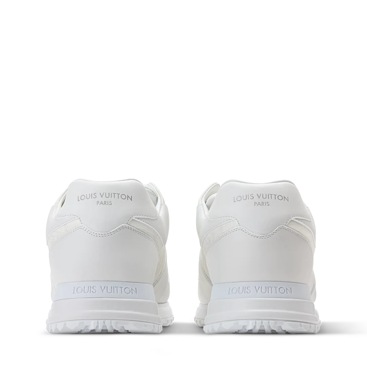 All-White Monogram-Pattern Sneakers