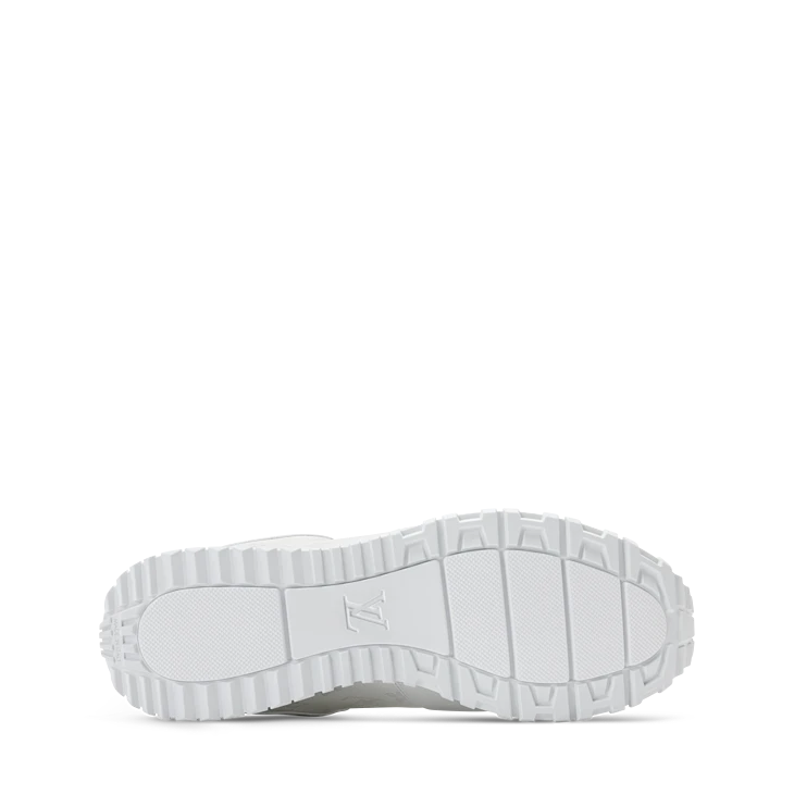 All-White Monogram-Pattern Sneakers